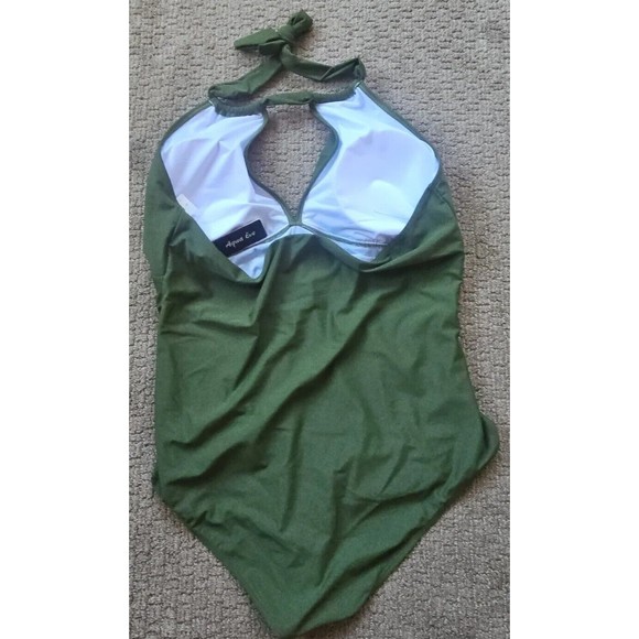 Aqua Eve One Piece Swimsuit Leopard Print Women’s Size 24W Padded Ruched NWT - Picture 6 of 11